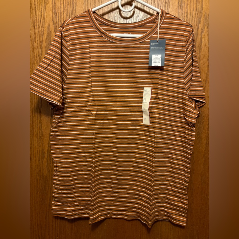 Universal thread womens brown stripe shirt size xxl new with tags